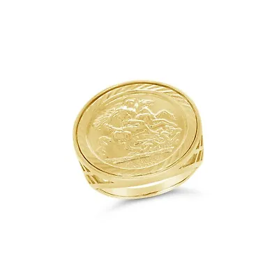 Brand New 9ct Yellow Gold Full St George Insert Basket Ring  • £250