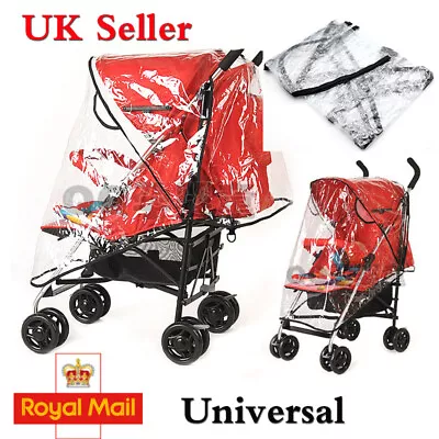 Baby Buggy Rain Cover Universal Pushchair Stroller Pram Clear PVC Raincover Prot • £2.99