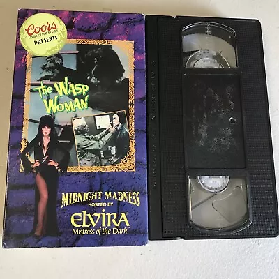 The Wasp Woman Elvira Midnight Madness  Horror Coors Vhs • $12.99