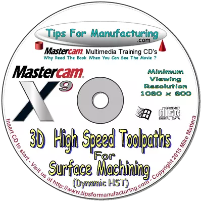 3D High Speed Toolpaths (HST) For Mastercam X9 Thru X1 -  Video Training • $79