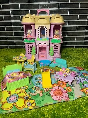 FISHER PRICE Loving Family Sweet Streets Folding House Dollhouse Pink/Purple • $114.86