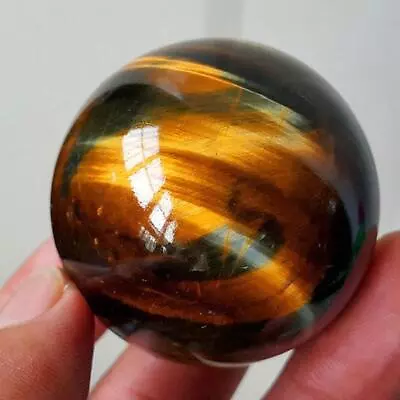 Natural Healing Stone Rare Tiger Eye Crystal Ball Gemstone Sphere • $2.35