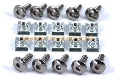 £13.99 • Buy 10x Small M5 Honda Fairing Spring Speed Clips & Stainless Bolts CBR ST1100 VFR