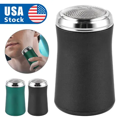 New Men's Electric Travel Shaver Portable Mini Pocket Size Rotary Razor For Men • $9.69