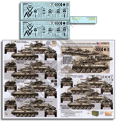 Decals For 1/35 3-73 AAR M551A1 TTSs In Operation Desert Storm • $12.07