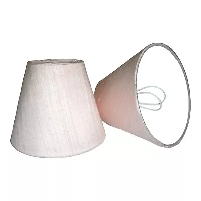 Candle Lampshades Handmade In UK - Blush Pink Silk • £16.49