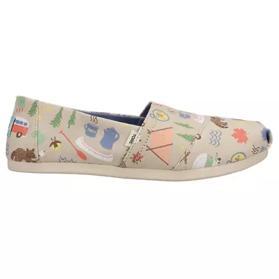 TOMS Alpargata Graphic Slip On  Womens Beige Flats Casual 10017075T • $14.99