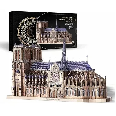 Piececool 3D Puzzles DIY Handmade Metal Model Adult Puzzle Notre Dame De Paris • £19.91