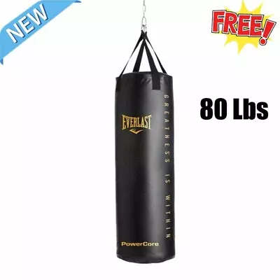 80 Lbs Heavy Duty Bag Boxing Hanging Training Kickboxing Punching Bag MMA Home • $93.22