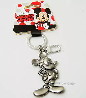 Disney Mickey Mouse Key Chain Pewter Metal Keyring Disney Fan Birthday Gift New • $8.99