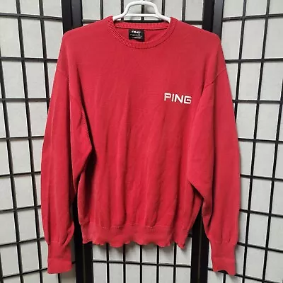 Vintage Red PING Knit Sweater Pullover Golf Mens Size XXL Made In Scotland B49 • $30.99