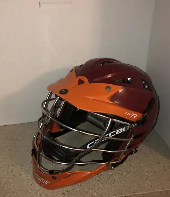 Cascade CPXR Lacrosse Field Hockey Maroon/Orange Helmet CPX-R MLL SPR- Fit Seven • $45