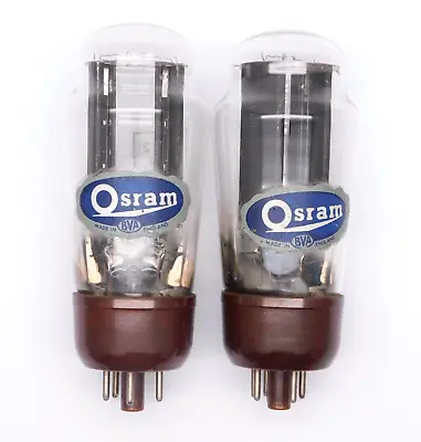 Strong Pair Osram 5U4G U52 Valves Black Plates NOS (V2) • £750