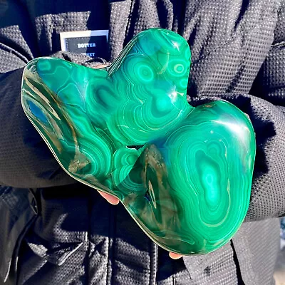 3.8LB   Natural Glossy Malachite Transparent Cluster Rough Mineral Sample • $0.99