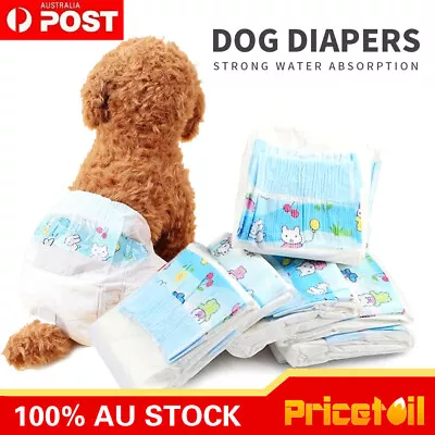 10pcs Female Pet Dog Puppy Nappy Diapers Disposable Sanitary Pants Underpants • $15.98