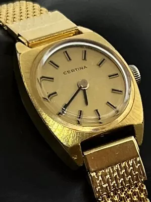 Vintage CERTINA Lunette Women’s 25mm Mechanical Hand Wind Watch 17j Gold 20 Mic • $255