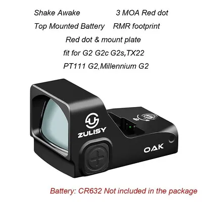 3 MOA Shake Awake Green Dot Sight Holographic Scope For Taurus PT111 G2 G2c TX22 • $99.47