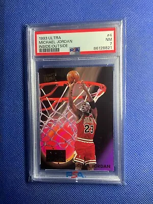 1993-94 Fleer Ultra Michael Jordan Inside Outside #4 PSA 8 NM-MT Chicago Bulls • $20