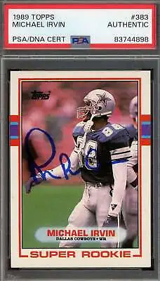Michael Irvin PSA DNA Signed 1989 Topps Rookie Autograph • $169