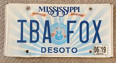 Mississippi VANITY License Plate IBA FOX • $34.99