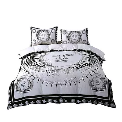 Sun N Moon Duvet Cover Hippie Doona Quilt Cover Bedding Set Twin/Queen Size Art • $34.19