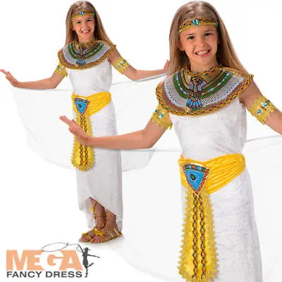 Queen Of The Nile Cleopatra Girls Fancy Dress Ancient Egypt Kids Childs Costume • £5.99