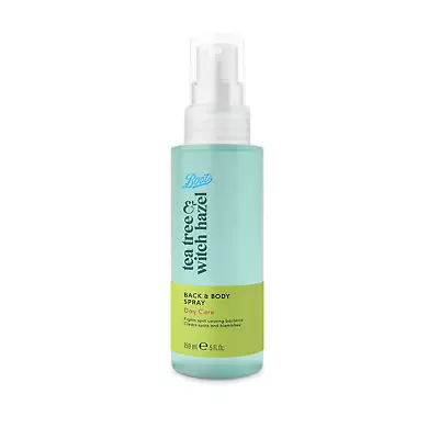 £8.65 • Buy Boots Tea Tree & Witch Hazel Back Spray 150ml - Anti Spot, Redness & Blemishes