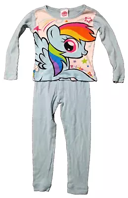 Girls My Little Pony Rainbow Dash PJ Set Size 4 Sleepwear Blue • $5.99