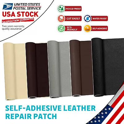 New Dark Brown Leather Repair Kit Self-Adhesive Patch On Sofa Clothing Car • $11.39