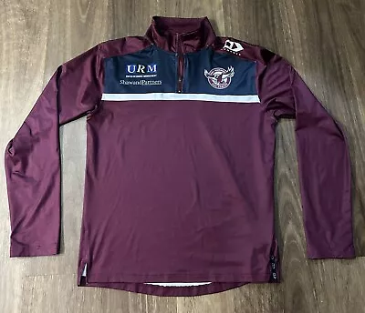 Manly Sea Eagles 2020 1/4 Zip Long Sleeve Training Shirt / NRL / Size M • $40