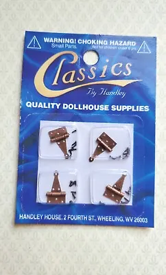 Dollhouse Miniature T Hinges Working X4 Bronze 1:12 Scale Includes Nails • $8.49