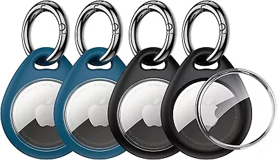 4 Pack Strong Secure Protective Cases With Straps For Apple AirTag 2021 • £13.49