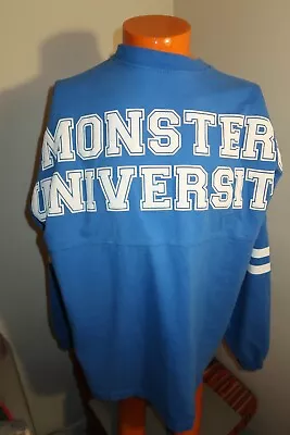 B5 Disney Parks Monsters University Blue Spirit Jersey Long Sleeve T-Shirt 2XL • $50