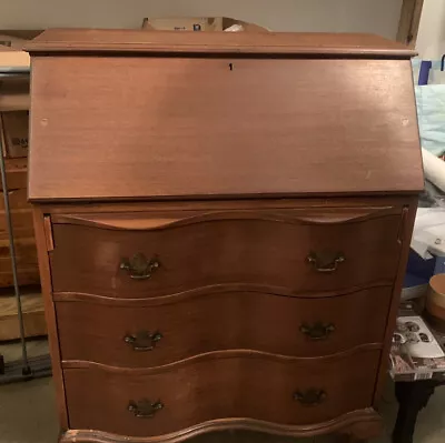 Antique  Governor Winthrop Drop Front Clawfoot Desk - • $700