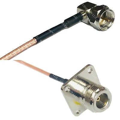 RG316 F MALE ANGLE To N FLANGE FEMALE RF Cable Rapid-SHIP LOT • $9.24