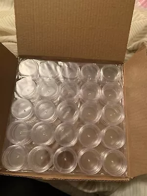 50 Pack New Empty 5 Grams Acrylic Clear Round Jars BPA Free 5g/5ml Clear Lid  • $10