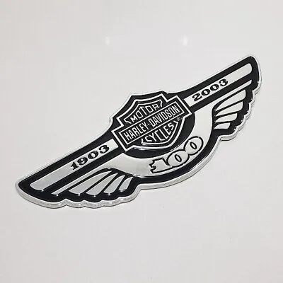 Metal Big Harley Davidson 100th Anniversary Fuel Tank Tour Pack Emblem Badge • $35
