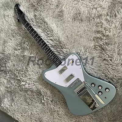 Blue Solid Body Electric Guitar 6String Black Fretboard White Pickguard Artistry • $298.31