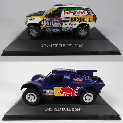 Set Of 2 Model Cars Rally Dakar Renault Duster SMG Red Bull - 1:43 Diecast LDK1 • £29.88