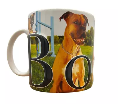 Boxer Dog Americaware Boxer Large Coffee Tea Cup Mug Big Letters 18 Oz • $12