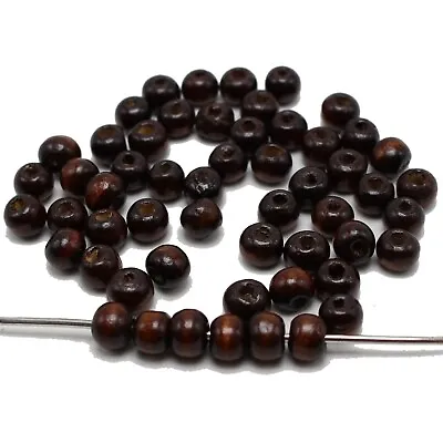 500 Round Wood Beads 8mm Wooden Spacer Beads Jewelry Making Color Choice • $4.49