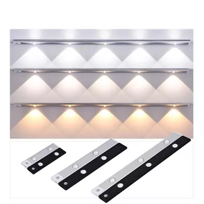 PIR LED Motion Sensor Under Cabinet Closet Light Rechargeable Kitchen Lamp Strip • $7.99