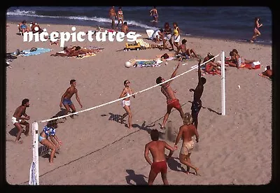 SLIDE Beautiful Women Handsome Men Bikinis Beach Volleyball Suntan 1980s • $4