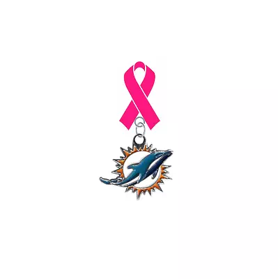 Lapel Pin Breast Cancer Awareness Hot Pink Ribbon PICK YOUR TEAM Football • $17.99