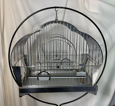 Vintage Art Deco MCM Hendryx Bird Cage W/Original Glass & Stand • $149