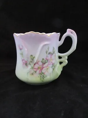 Antique Nippon Shaving Mug Mustache Cup Hand Painted Porcelain  Floral Design • $9.99