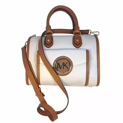 Michael Kors Leather White & Tan Margo Satchel • $150