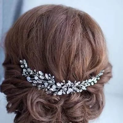 Bridal Wedding Hair Accessories Beaded Crystal Headband Rhinestone Hair Jewels** • £14.99
