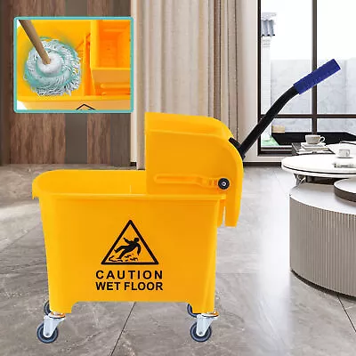 Mini Mop Bucket With Wringer Combo 5 Gallon Commercial Rolling Cleaning Cart • $41.99