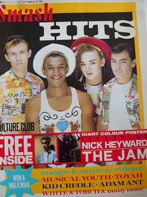 £4.95 • Buy SMASH HITS Vol 4 No 21  MAGAZINE 14 OCT  1982 CULTURE CLUB  BAUHAUS ADAM ANT